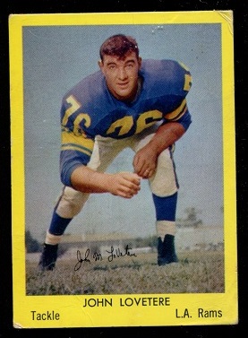 1960 Bell Brand Rams #11 - John LoVetere - good