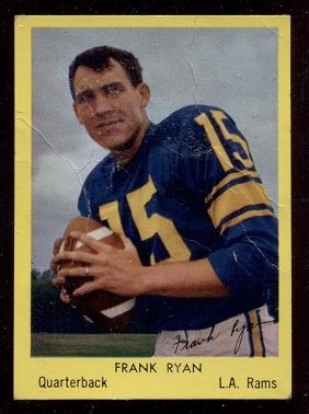 1960 Bell Brand Rams #3 - Frank Ryan - poor