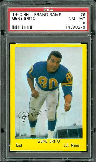 Gene Brito - 1960 Bell Brand Rams #6 - PSA 8