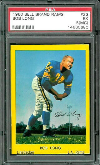 Bob Long - 1960 Bell Brand Rams #23 - PSA 5 mc