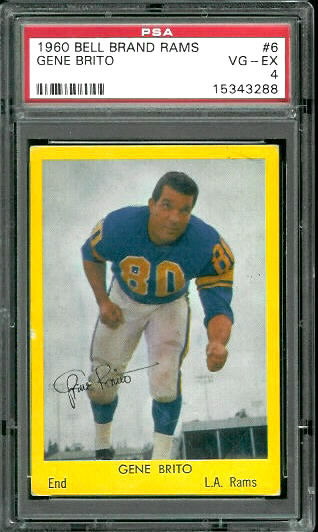 Gene Brito - 1960 Bell Brand Rams #6 - PSA 4