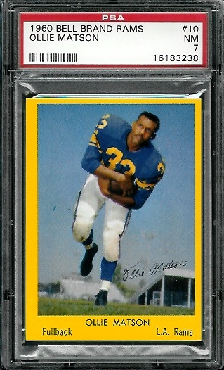 Ollie Matson - 1960 Bell Brand Rams #10 - PSA 7