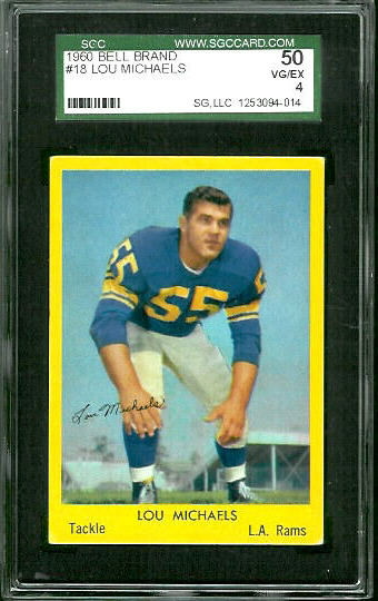 1960 Bell Brand Rams #18 - Michaels - SGC 50