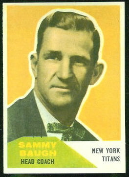 1960 Fleer #20 - Sammy Baugh - vg