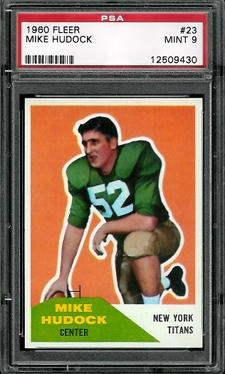 Mike Hudock - 1960 Fleer #23 - PSA 9