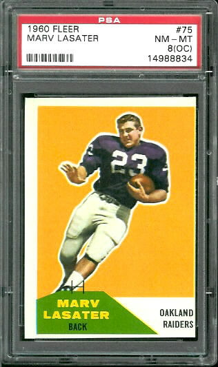 Marv Lasater - 1960 Fleer #75 - PSA 8 oc