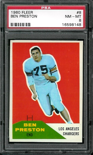 Ben Preston - 1960 Fleer #8 - PSA 8