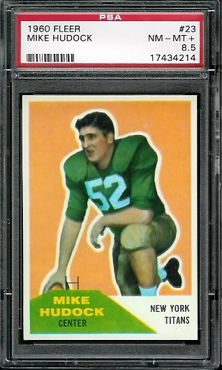 Mike Hudock - 1960 Fleer #23 - PSA 8.5