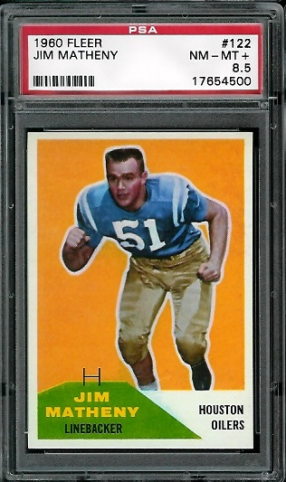 Jim Matheny - 1960 Fleer #122 - PSA 8.5