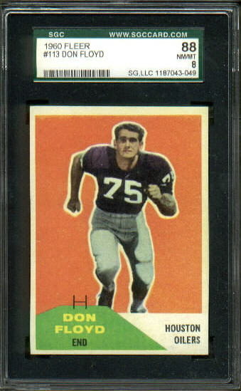 Don Floyd - 1960 Fleer #113 - SGC 88