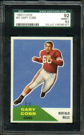 1960 Fleer #37 - Gary Cobb - SGC 92