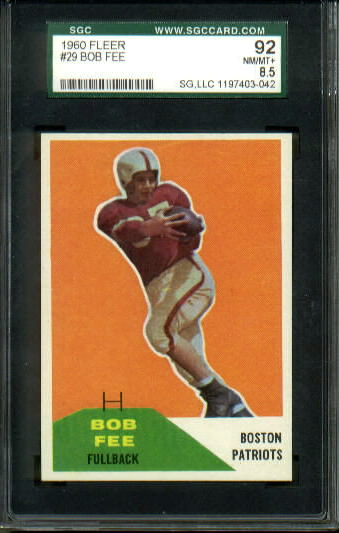1960 Fleer #29 - Bob Fee - SGC 92