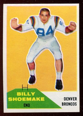 Billy Shoemake - 1960 Fleer #74 - nm