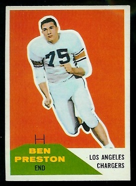 1960 Fleer #8 - Ben Preston - nm