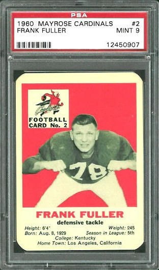 Frank Fuller - 1960 Mayrose Cardinals #2 - PSA 9