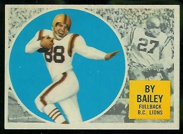 1960 Topps CFL #1 - By Bailey - g