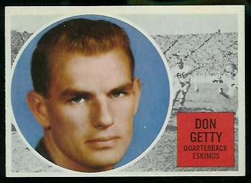 Don Getty - 1960 Topps CFL #13 - nm
