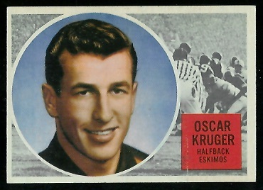 1960 Topps CFL #15 - Oscar Kruger - vg-ex