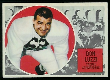 1960 Topps CFL #27 - Don Luzzi - exmt