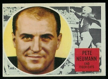 1960 Topps CFL #39 - Pete Neumann - ex