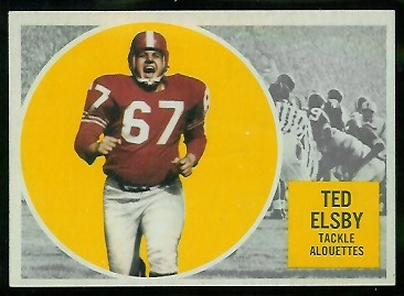 1960 Topps CFL #41 - Ted Elsby - nm