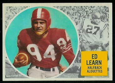 Ed Learn - 1960 Topps CFL #44 - exmt