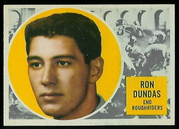 1960 Topps CFL #54 - Ron Dundas - exmt