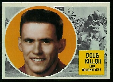 1960 Topps CFL #57 - Doug Killoh - nm+ oc