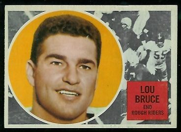 1960 Topps CFL #61 - Lou Bruce - exmt