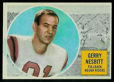 Gerry Nesbitt - 1960 Topps CFL #64 - nm