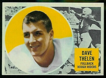 1960 Topps CFL #67 - Dave Thelen - nm-mt oc