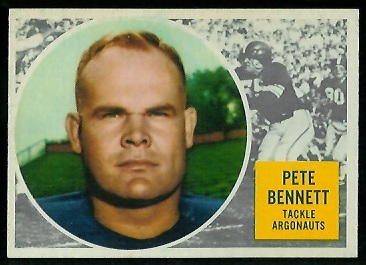 1960 Topps CFL #69 - Pete Bennett - nm+
