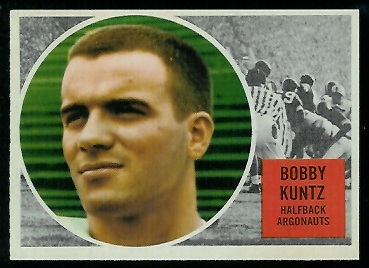 1960 Topps CFL #72 - Bobby Kuntz - nm