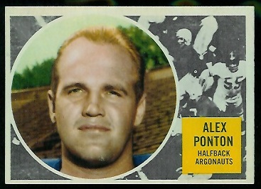 1960 Topps CFL #73 - Alex Ponton - nm