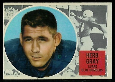 Herb Gray - 1960 Topps CFL #80 - vg-ex