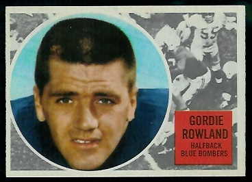 Gord Rowland - 1960 Topps CFL #86 - nm