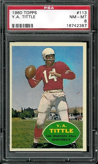 Y.A. Tittle - 1960 Topps #113 - PSA 8