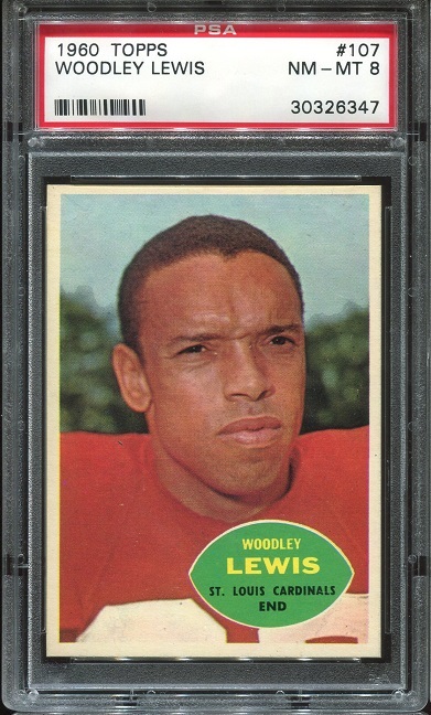 1960 Topps #107 - Woodley Lewis - PSA 8