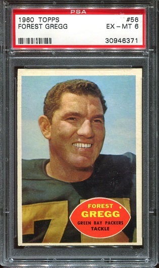 1960 Topps #56 - Forrest Gregg - PSA 6