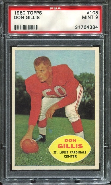 1960 Topps #108 - Don Gillis - PSA 9