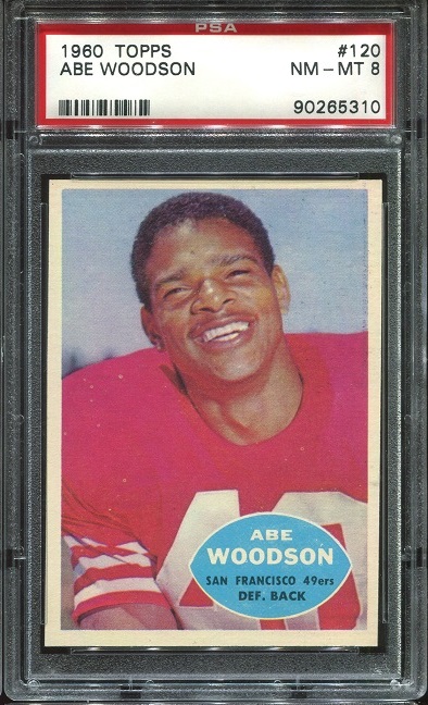 1960 Topps #120 - Abe Woodson - PSA 8