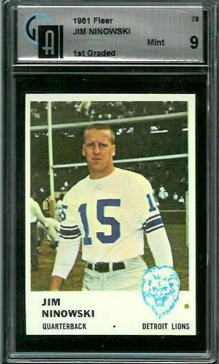 1961 Fleer #79 - Jim Ninowski - GAI 9