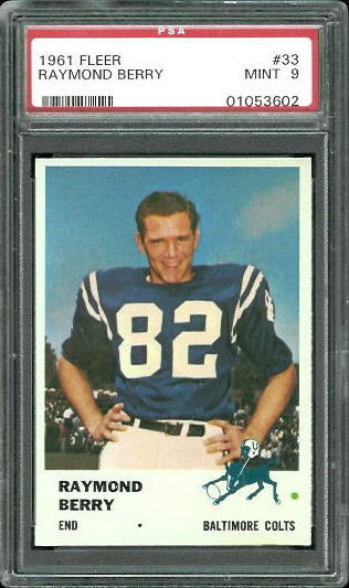 Raymond Berry - 1961 Fleer #33 - PSA 9