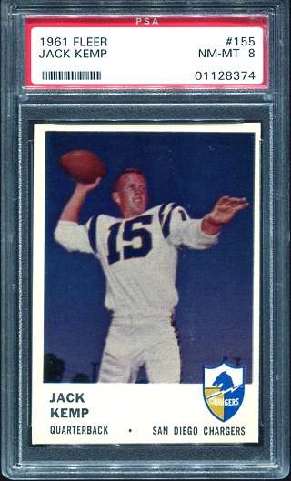 Jack Kemp - 1961 Fleer #155 - PSA 8