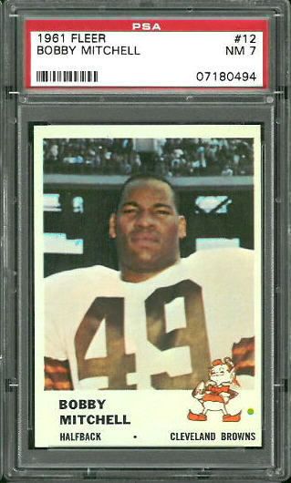 1961 Fleer #12 - Bobby Mitchell - PSA 7