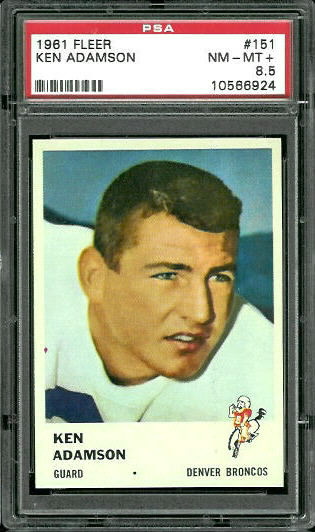 Ken Adamson - 1961 Fleer #151 - PSA 8.5