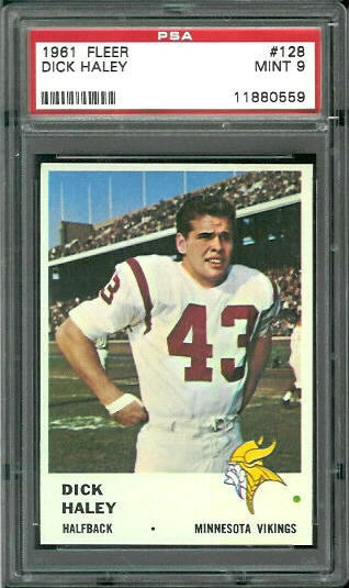 1961 Fleer #128 - Dick Haley - PSA 9