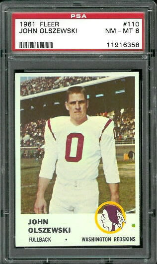 John Olszewski - 1961 Fleer #110 - PSA 8