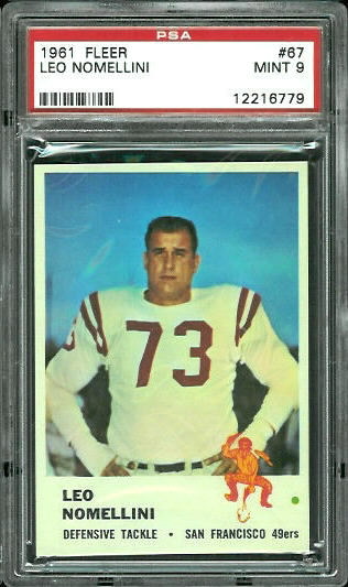 1961 Fleer #67 - Leo Nomellini - PSA 9