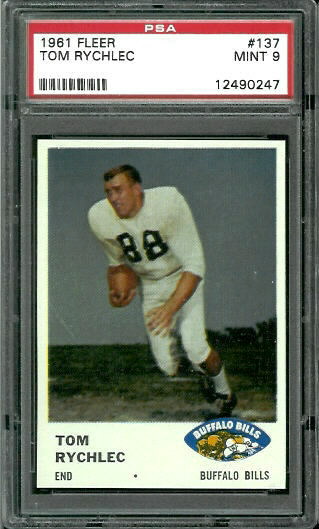 1961 Fleer #137 - Tom Rychlec - PSA 9